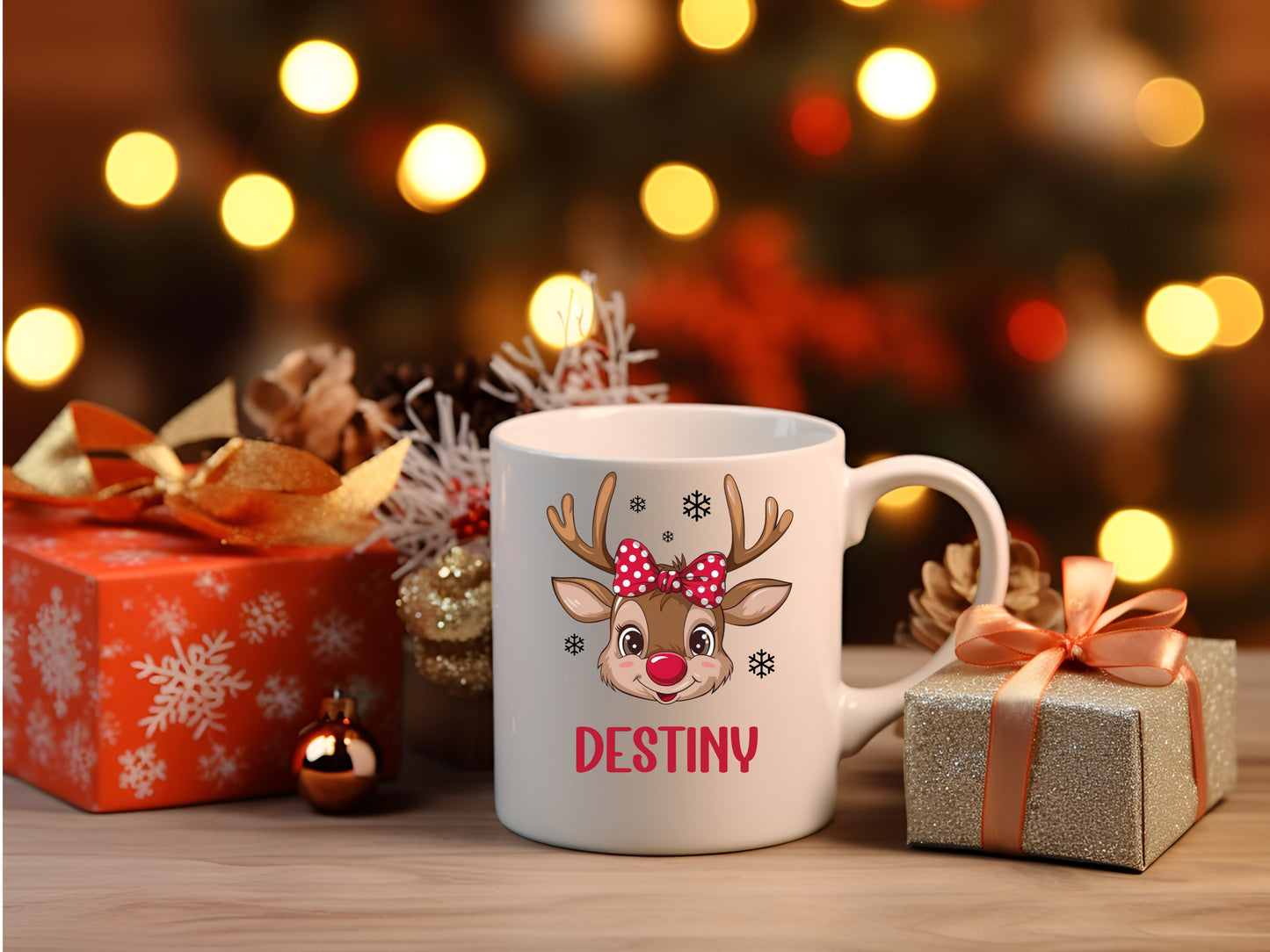 Kids Personalized Reindeer Mug