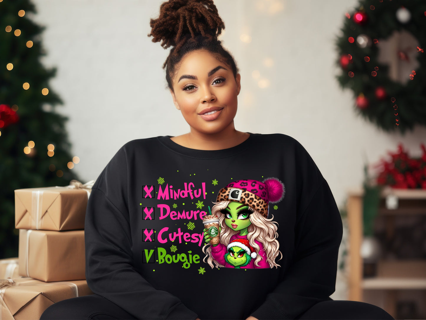 Mindful, Demure, Cutesy, Bougie T-Shirt/Crewneck