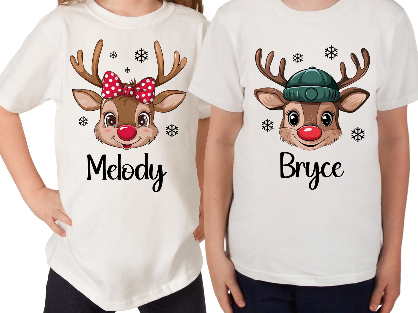 Kids Personalized Reindeer T-Shirt