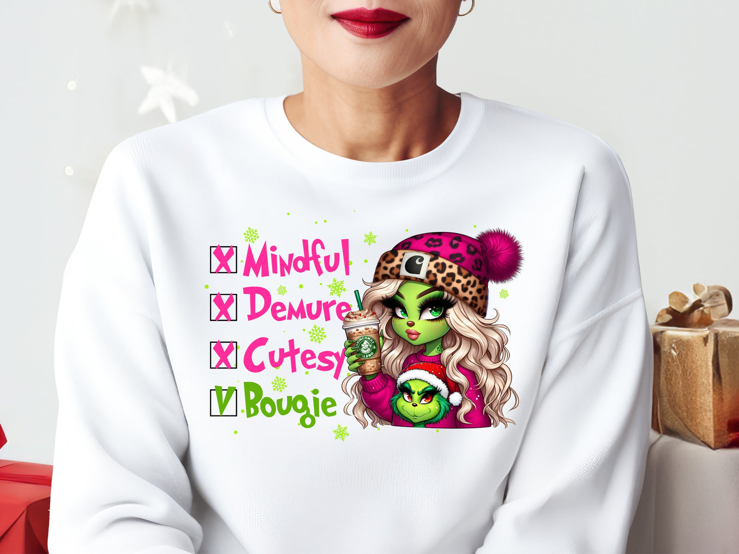 Mindful, Demure, Cutesy, Bougie T-Shirt/Crewneck