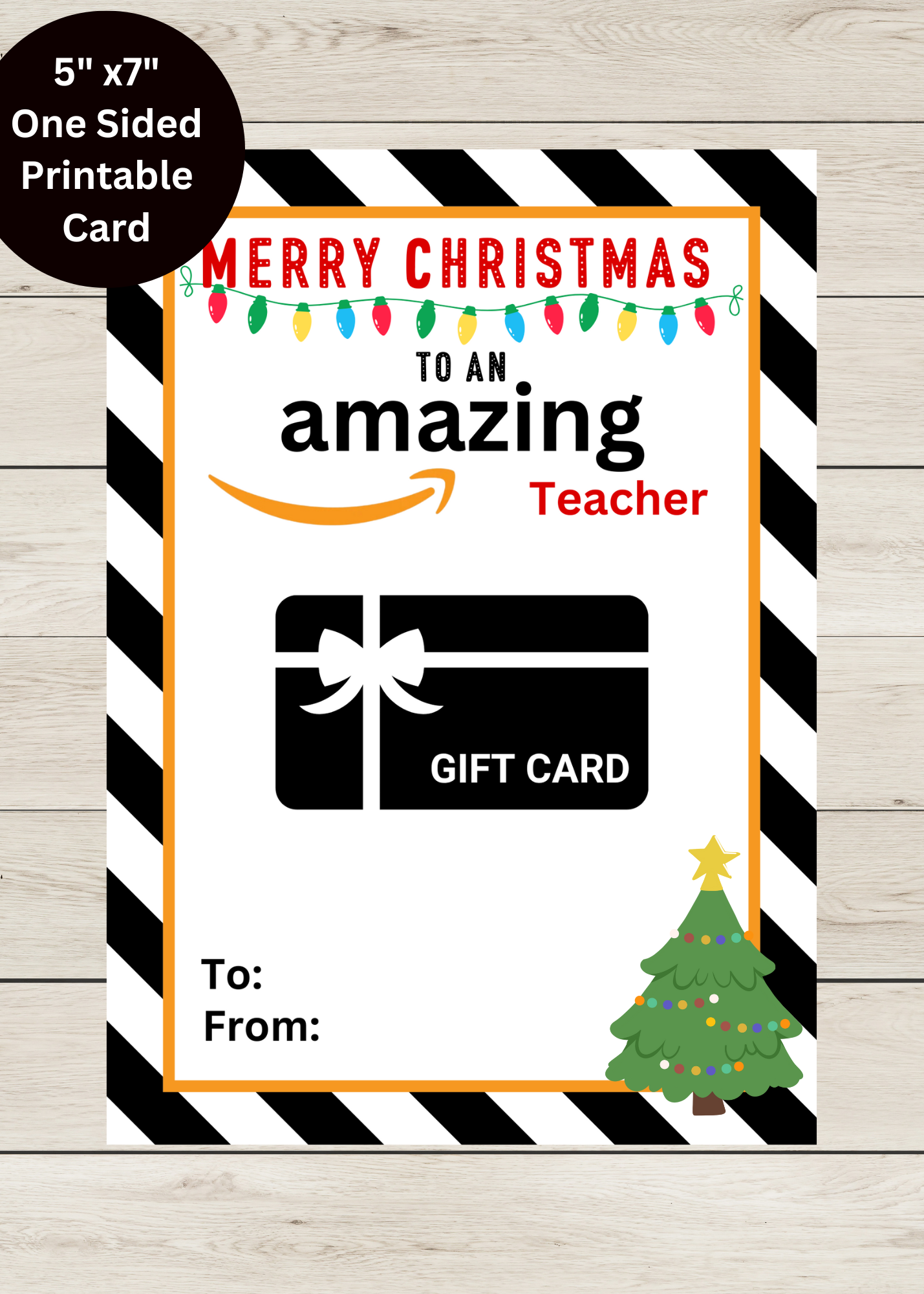 Merry Christmas to an amazing  teacher gift card holder