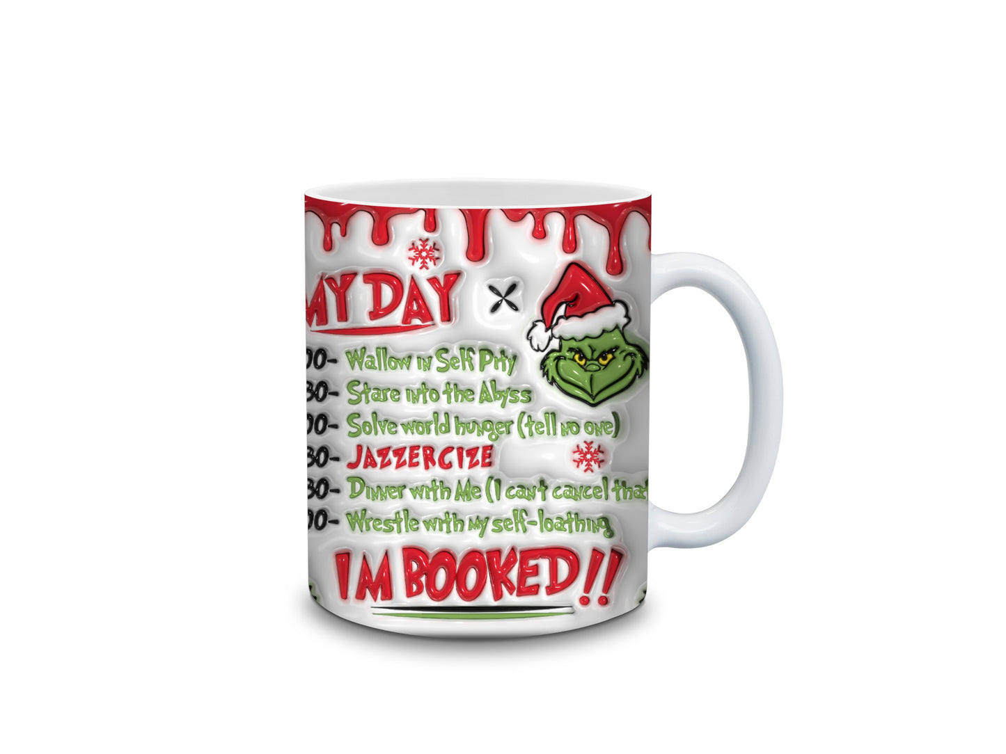 3D Inflated Red Grinch Mug