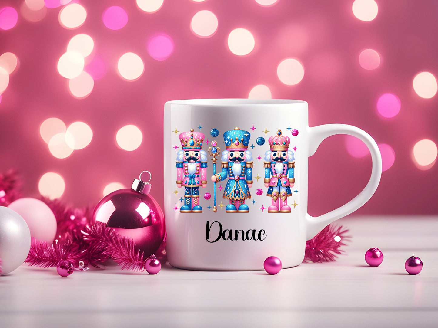 Pink and Blue Nutcracker Mug